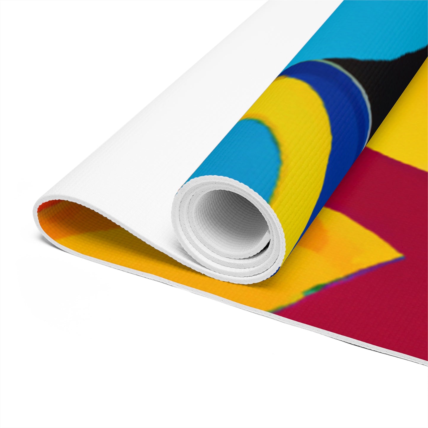"Dynamic Sportscape: A Colorful Abstract Journey" - Go Plus Foam Yoga Mat