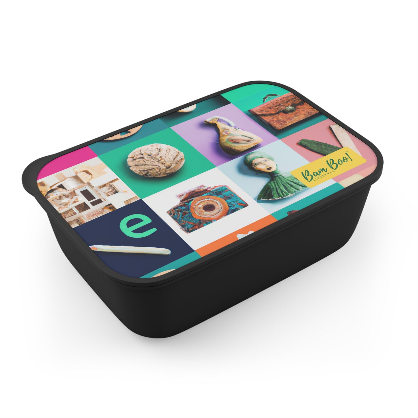 Mosaic of Motivation - Bam Boo! Lifestyle Eco-friendly PLA Bento Box with Band and Utensils