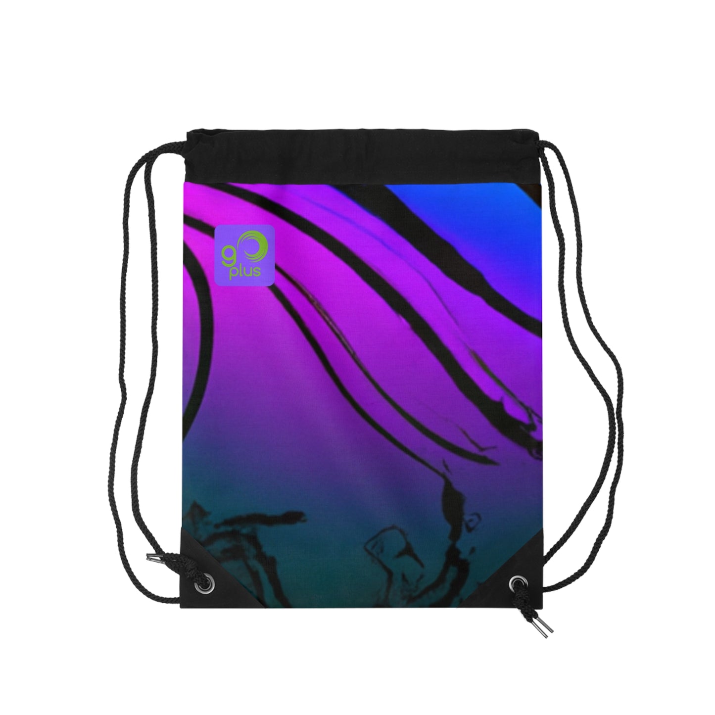 "The Dynamic Fan: Exquisite Art Showcasing Your Fandom" - Go Plus Drawstring Bag