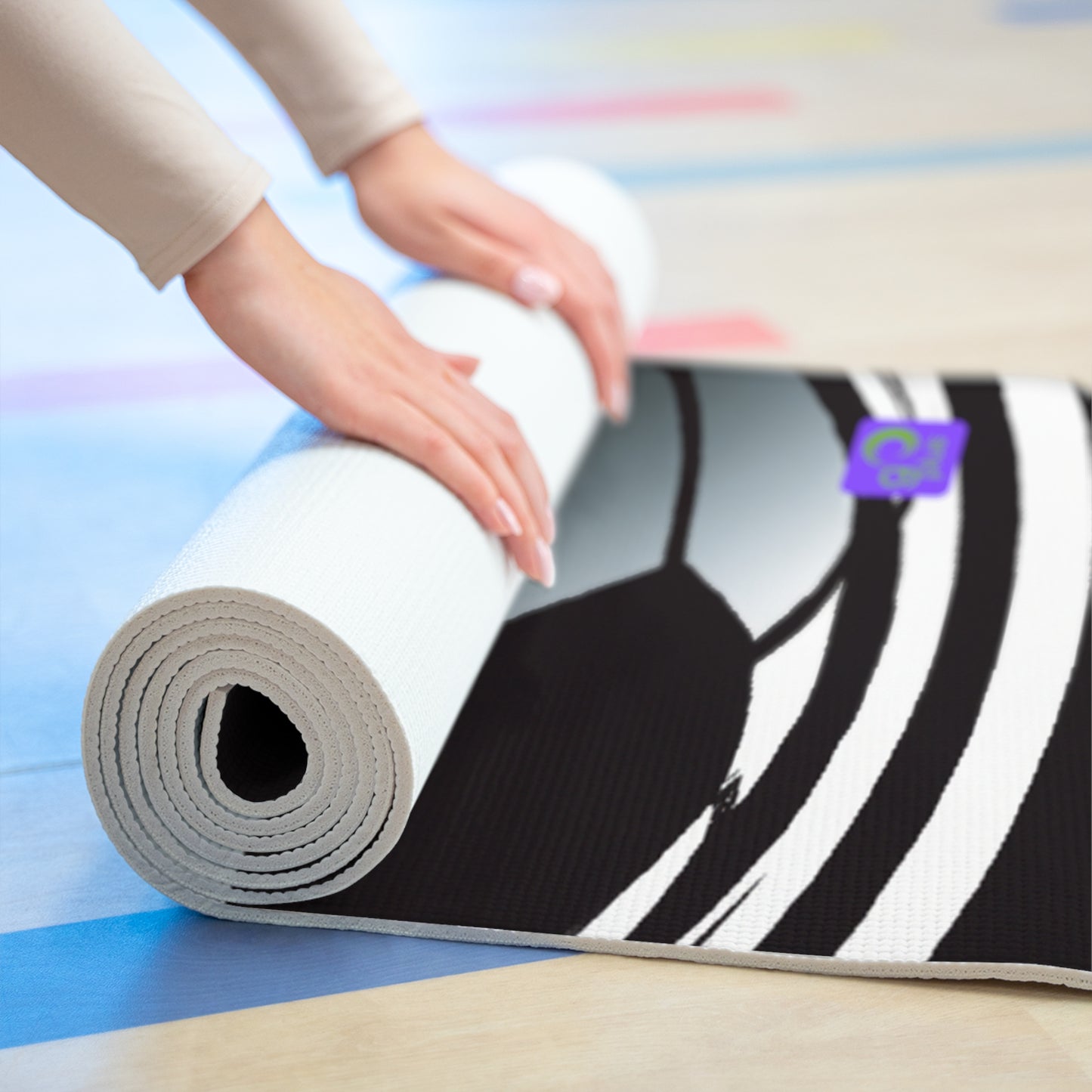 "Sporty Artistry: Designing a Digital Masterpiece" - Go Plus Foam Yoga Mat