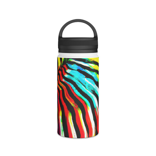 "Dynamic Colors in Motion: A Sporty Design" - Go Plus Stainless Steel Water Bottle, Handle Lid