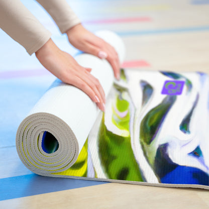 "Athletic Energy Unleashed: A Celebration of Physical Achievement in Explosive Color" - Go Plus Foam Yoga Mat