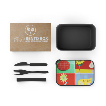 Collage of Connections - Bam Boo! Lifestyle Eco-friendly PLA Bento Box with Band and Utensils