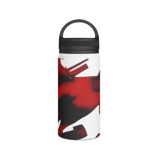 "A Sports-Inspired Artistic Expression" - Go Plus Stainless Steel Water Bottle, Handle Lid