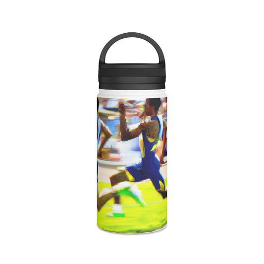 "Power and Motion: Capturing the Vitality of Athletics Through Dynamic Imaging" - Go Plus Stainless Steel Water Bottle, Handle Lid