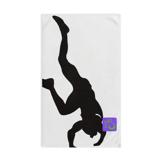 Negative Space in Motion: The Power of Sports Art - Go Plus Hand towel