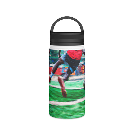 "The Thrill of the Game" - Go Plus Stainless Steel Water Bottle, Handle Lid