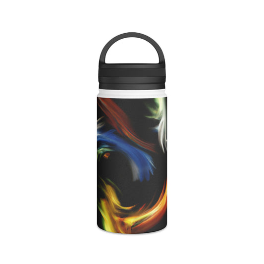"Athletic Vibrancy: Multi-Layered Power in Motion" - Go Plus Stainless Steel Water Bottle, Handle Lid