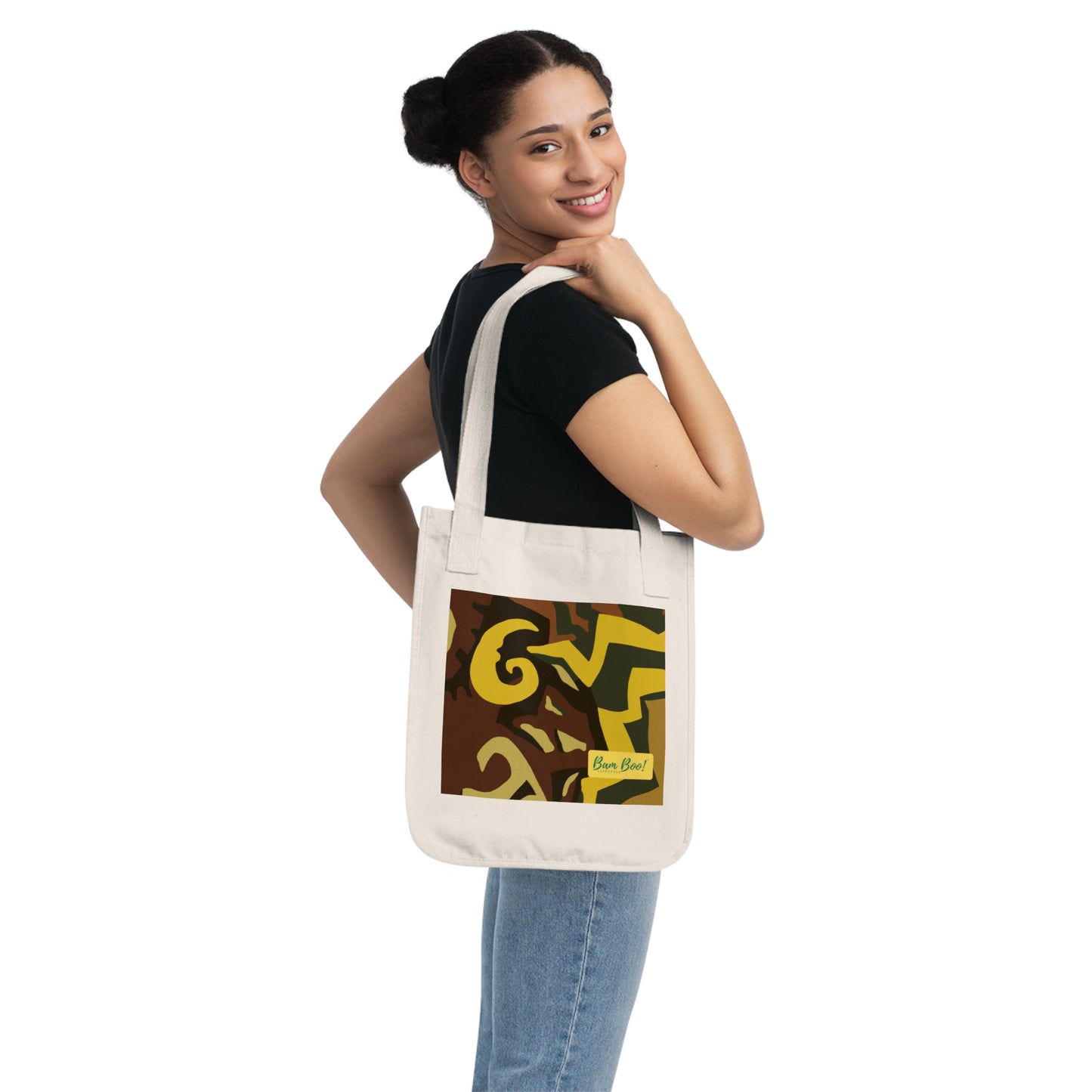 "Abstract Reflection: Exploring Unconventional Perspectives with Color and Form" - Bam Boo! Lifestyle Eco-friendly Tote Bag