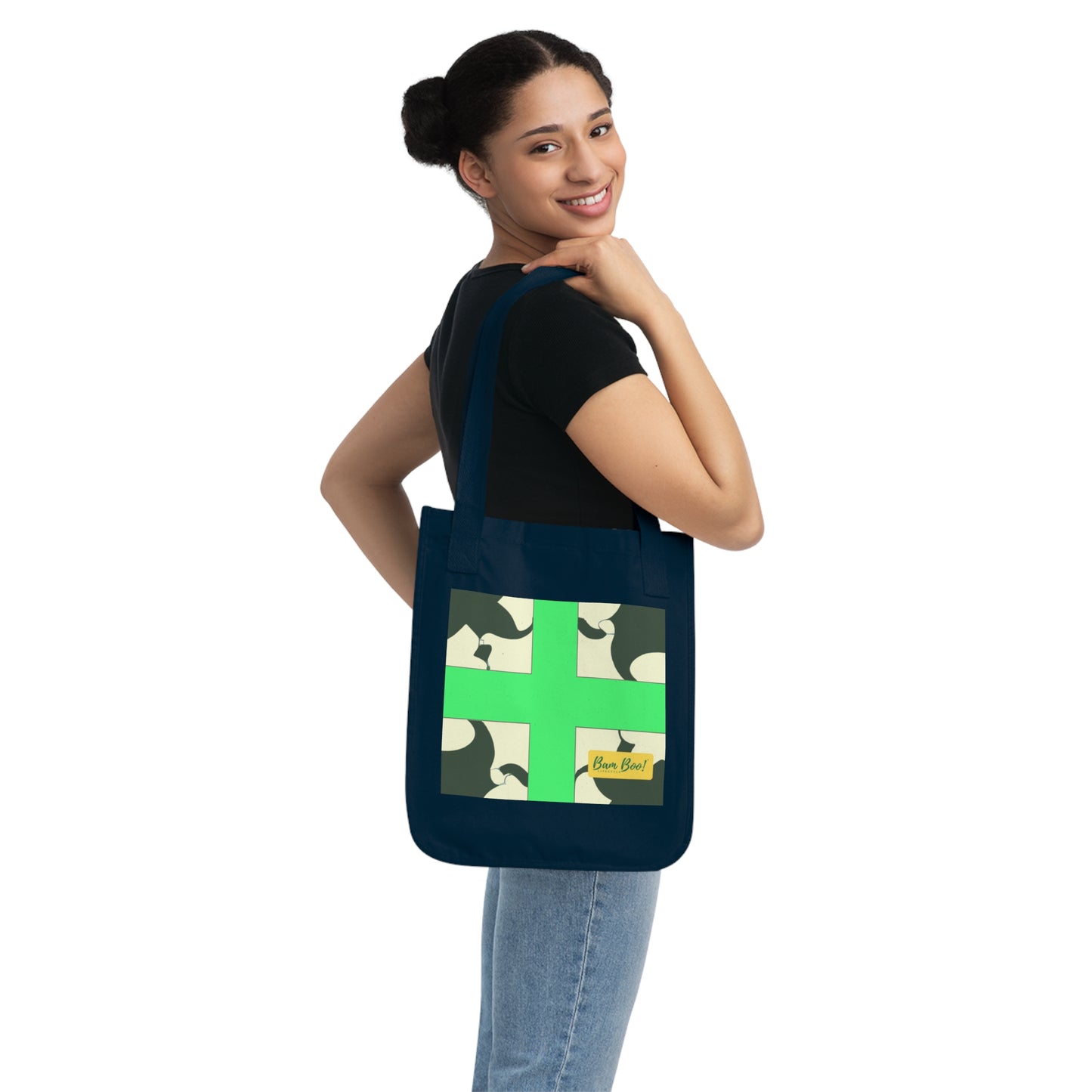 "Nature in Shapes: A Geometric Mosaic". - Bam Boo! Lifestyle Eco-friendly Tote Bag
