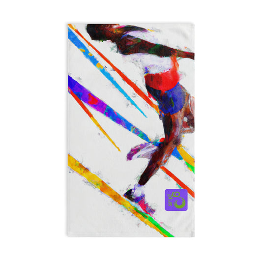 "Dynamic Artistry of a Champion Athlete" - Go Plus Hand towel