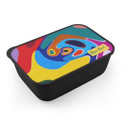 "Radiant Reflections" - Bam Boo! Lifestyle Eco-friendly PLA Bento Box with Band and Utensils