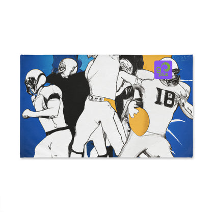 "Celebrating the Joy of Sports: A Vibrant Artwork Expressing the Energy of the Game" - Go Plus Hand towel