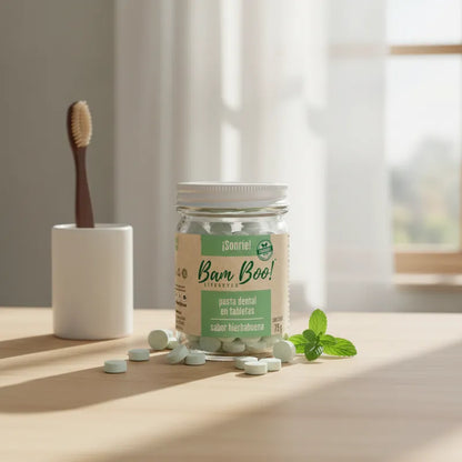 Frasco de Pasta Dental Sólida de 75g Bam Boo! Lifestyle | Hierbabuena