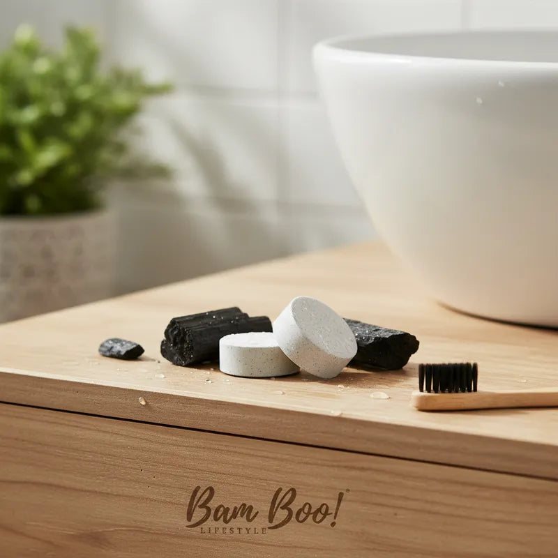 Solid Toothpaste Jar 75g Bam Boo! Lifestyle | Activated carbon