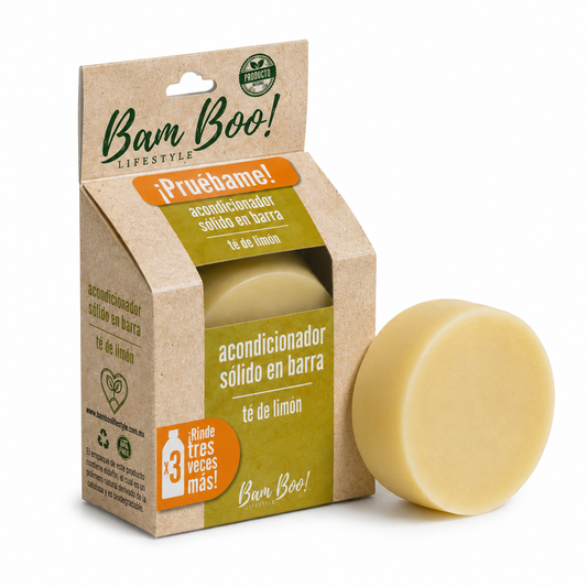 Acondicionador Sólido de Té de Limón | 80 g | Bam Boo! Lifestyle