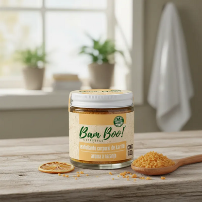 Exfoliante Corporal de Karité con Aroma a Naranja | 100 g | Bam Boo! Lifestyle