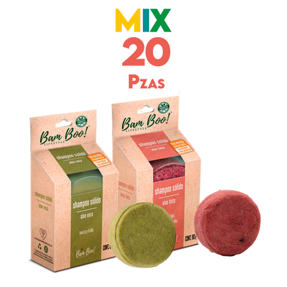 20 Pack Mix Shampoo Sólido Artesanal 80 G Mayoreo Bam Boo! Lifestyle