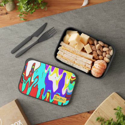 "A Burst of Colors: Reflecting on Life's Perspective" - Bam Boo! Lifestyle Eco-friendly PLA Bento Box with Band and Utensils