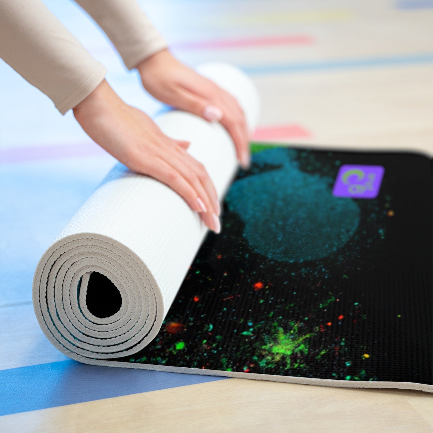 "Athletic Vitality in Splashes of Colour" - Go Plus Foam Yoga Mat