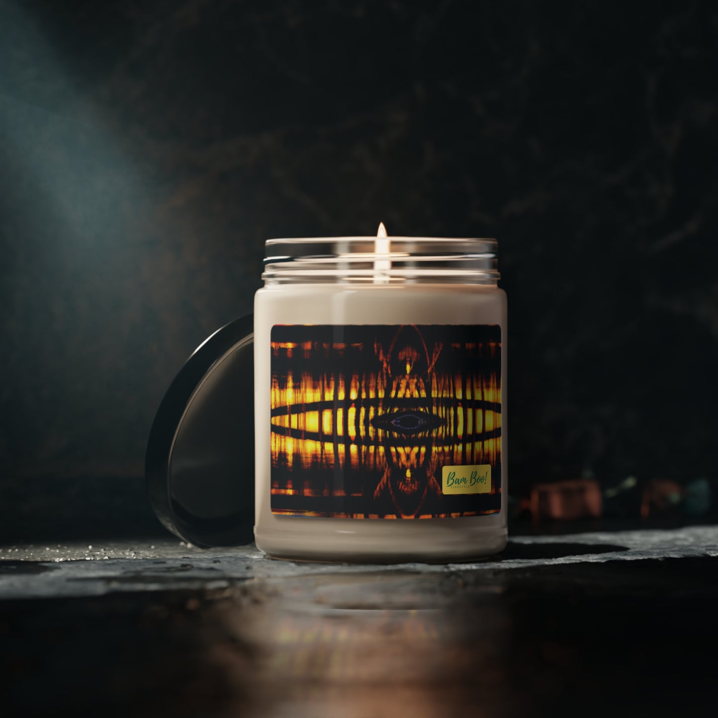 "Aquatic Reflections: An Abstract Digital Artwork" - Bam Boo! Lifestyle Eco-friendly Soy Candle