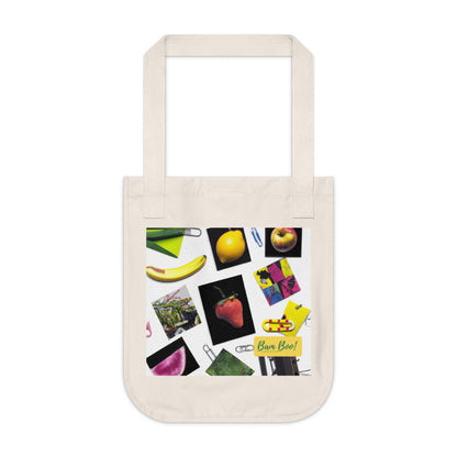 "A Story Unspooling: An Everyday Item Collage" - Bam Boo! Lifestyle Eco-friendly Tote Bag