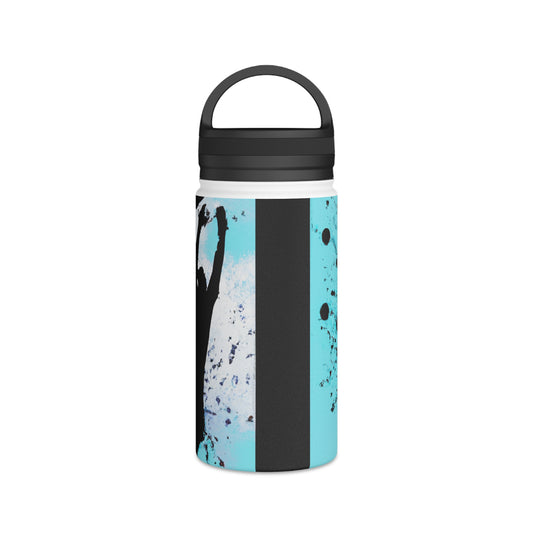 "The Dynamic Vibrance of Sport: A Captivating Artistic Celebration" - Go Plus Stainless Steel Water Bottle, Handle Lid