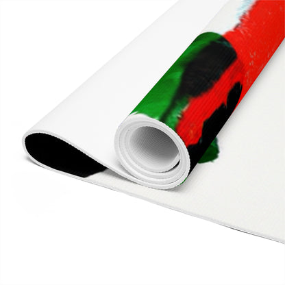 "Sweating it Out in Color: A Passionate Sports-Themed Artwork" - Go Plus Foam Yoga Mat