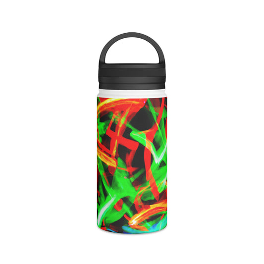 "Sporting Highs: A Burst of Colorful Energy" - Go Plus Stainless Steel Water Bottle, Handle Lid