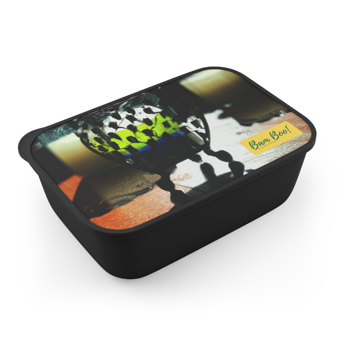 "A Vibrant Burst of Color: An Artistic Exploration of Life's Splendor" - Bam Boo! Lifestyle Eco-friendly PLA Bento Box with Band and Utensils