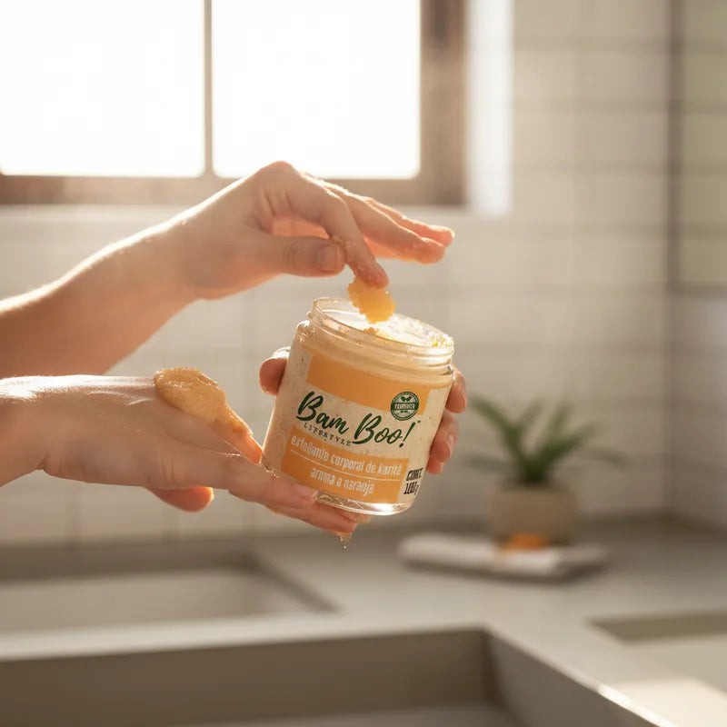 Exfoliante Corporal de Karité con Aroma a Naranja | 100 g | Bam Boo! Lifestyle
