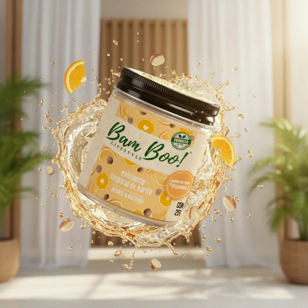 🍊 Exfoliante Corporal de Karité Aroma a Naranja 250 g | Bam Boo! Lifestyle