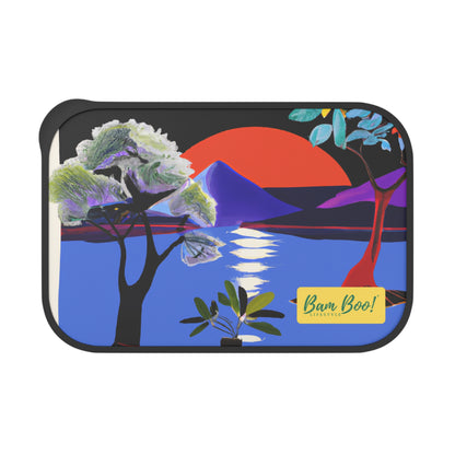 "Inner Oasis: A Home-Grown Landscape of Tranquility" - Bam Boo! Lifestyle Eco-friendly PLA Bento Box with Band and Utensils