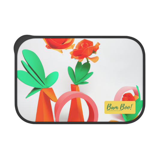 "A Fresh Look: Bold Artistry Reimagining the Familiar" - Bam Boo! Lifestyle Eco-friendly PLA Bento Box with Band and Utensils