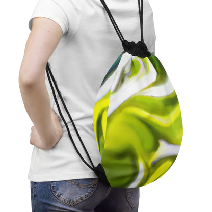 "Athletic Energy Unleashed: A Celebration of Physical Achievement in Explosive Color" - Go Plus Drawstring Bag