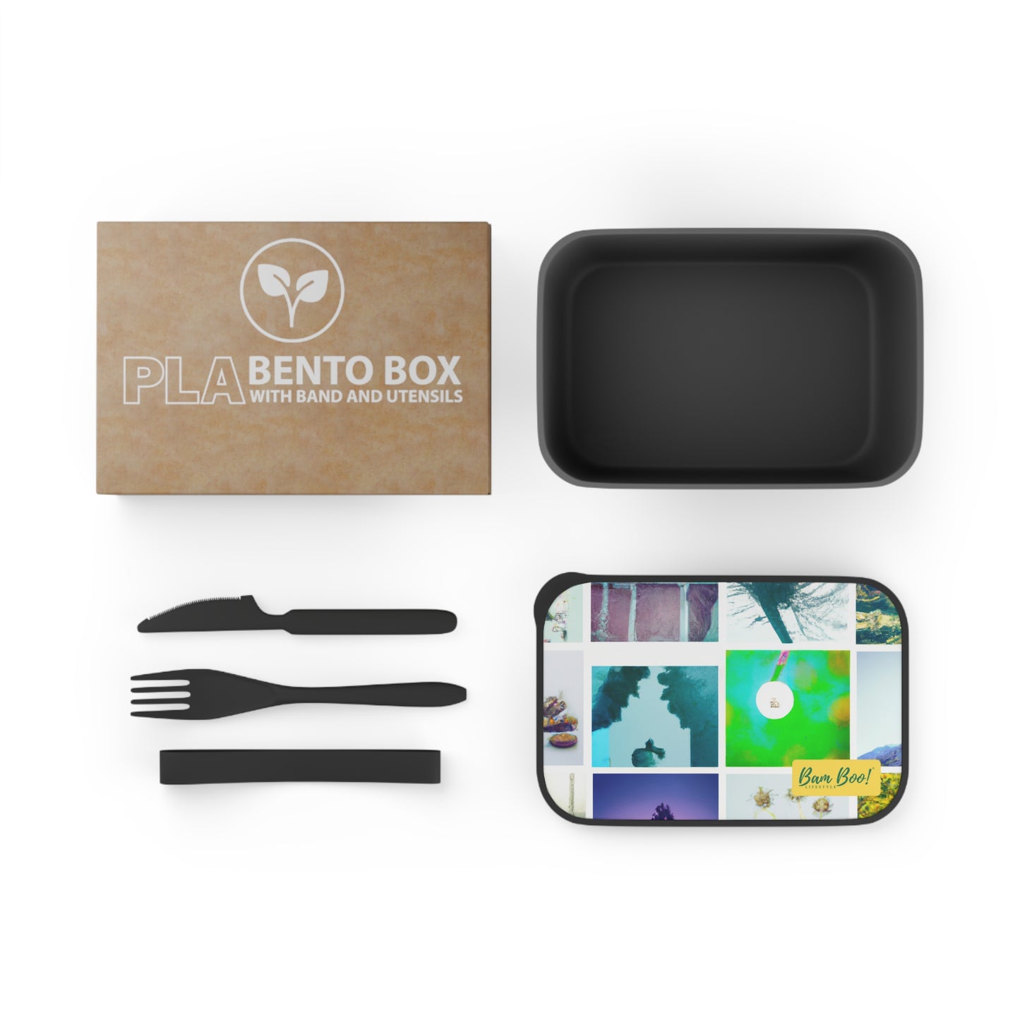 Connecting the Natural World: A Mixed Media Collage Exploration - Bam Boo! Lifestyle Eco-friendly PLA Bento Box with Band and Utensils