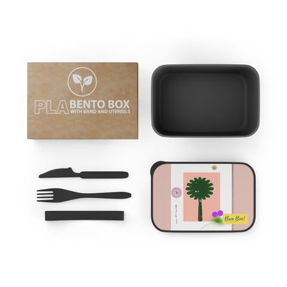 "Patterns of Nature, Unveiled Abstraction" - Bam Boo! Lifestyle Eco-friendly PLA Bento Box with Band and Utensils
