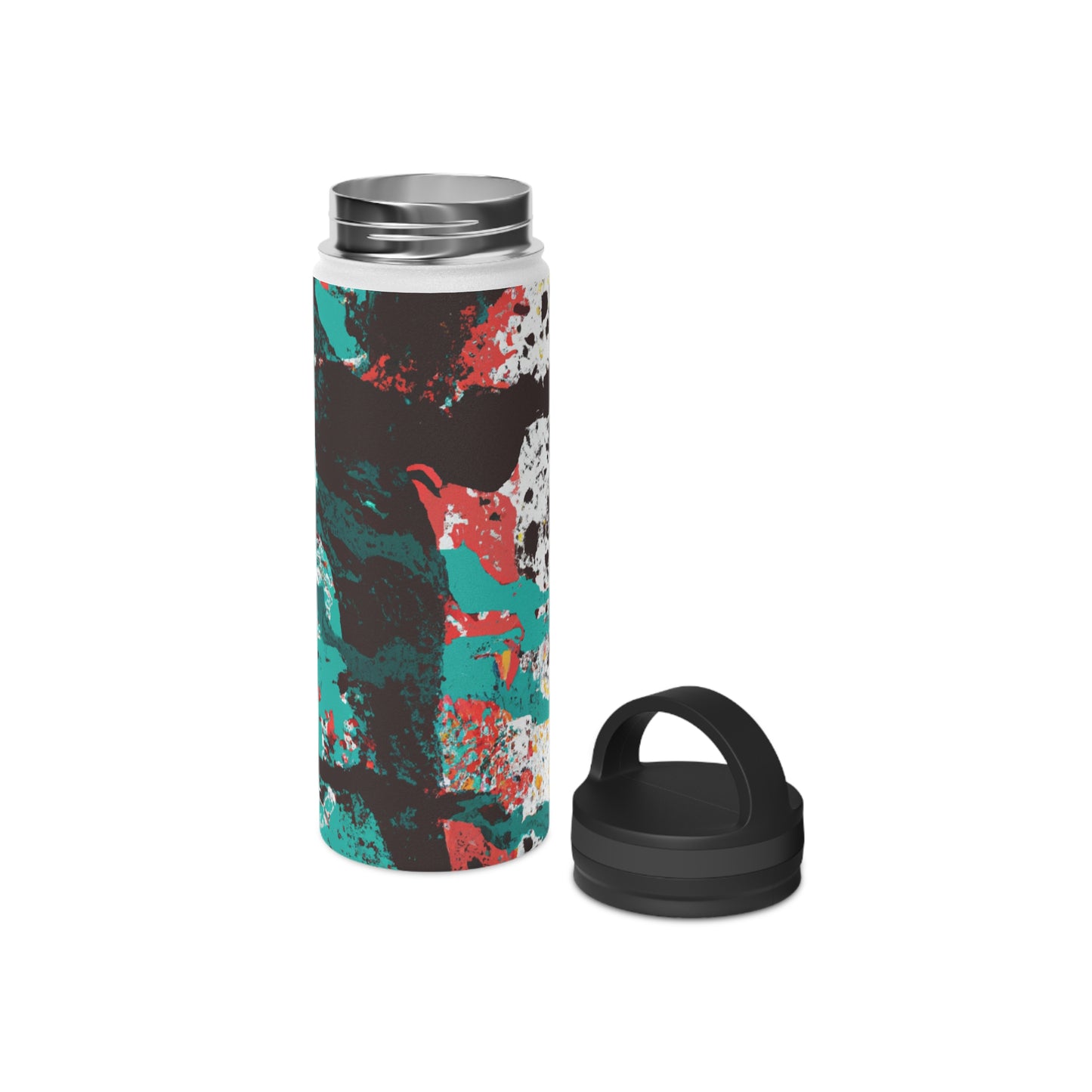 "The Dynamic Athlete: A Layered Perspective" - Go Plus Stainless Steel Water Bottle, Handle Lid