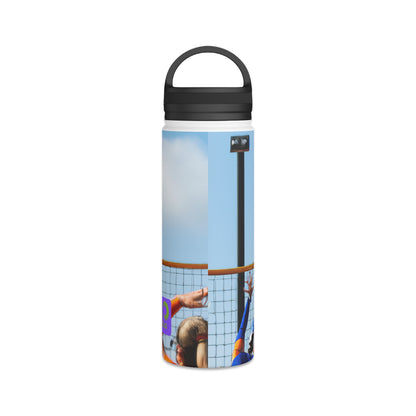 "The Perfect Frame: A Still Image of Athletic Perfection" - Go Plus Stainless Steel Water Bottle, Handle Lid