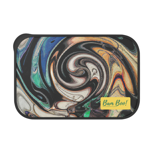 "Digital Disorientation: An Exploration of Digital Distortion Through Image-Editing and Painting". - Bam Boo! Lifestyle Eco-friendly PLA Bento Box with Band and Utensils