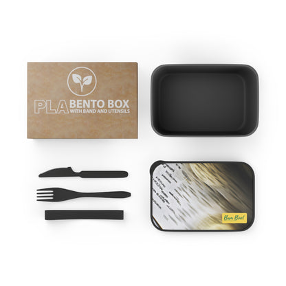 "Time Illuminated: Exploring Light and Texture Through Layered Art" - Bam Boo! Lifestyle Eco-friendly PLA Bento Box with Band and Utensils