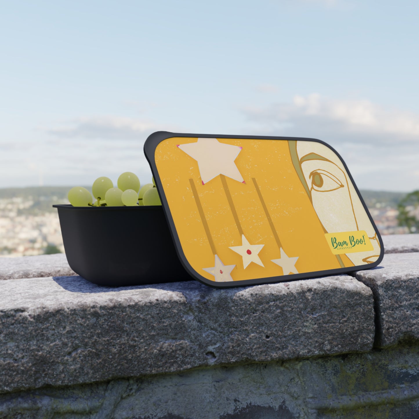 "Memories in Motion." - Bam Boo! Lifestyle Eco-friendly PLA Bento Box with Band and Utensils