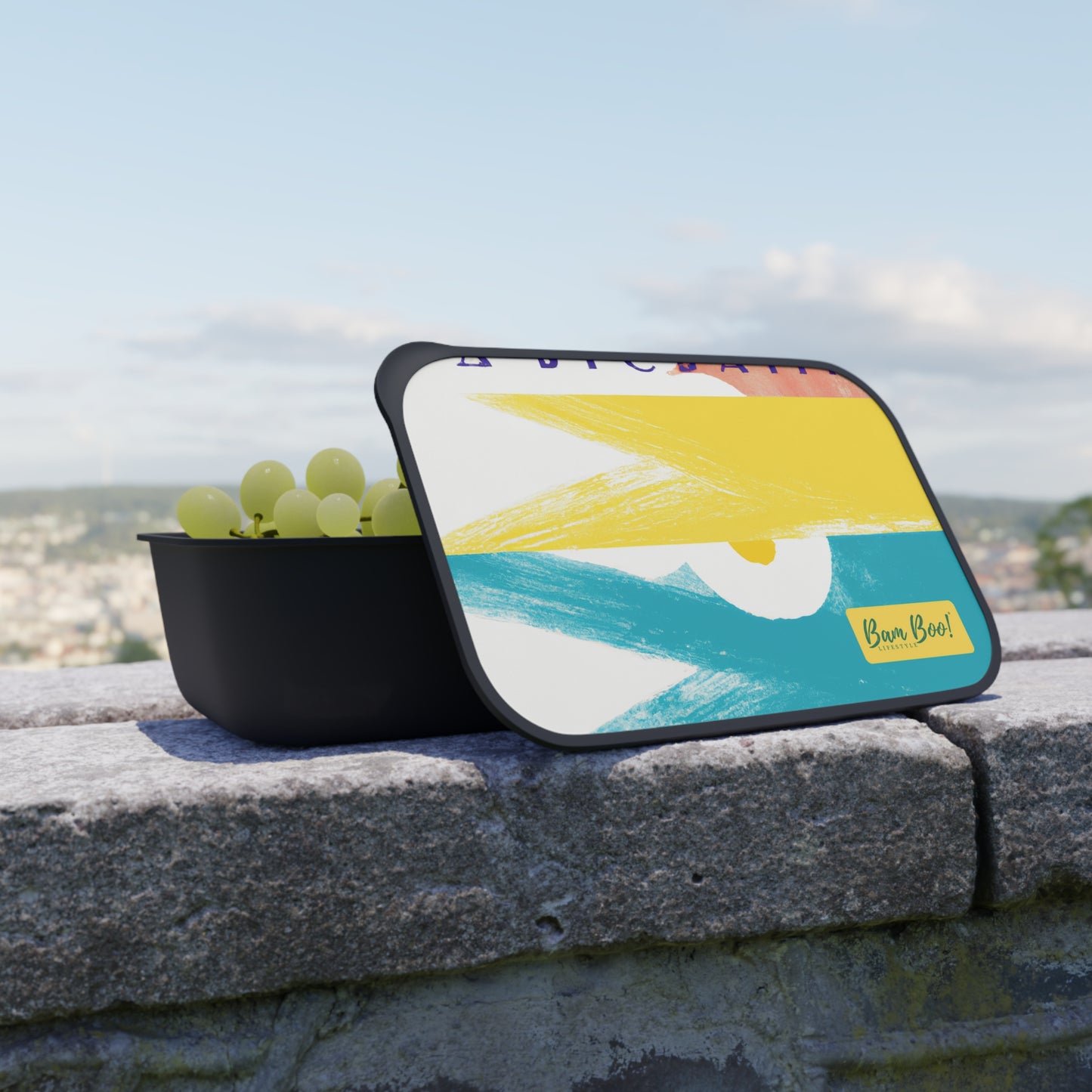 "3 Primary Colors, 1 Memory: A Colorful Reflection" - Bam Boo! Lifestyle Eco-friendly PLA Bento Box with Band and Utensils
