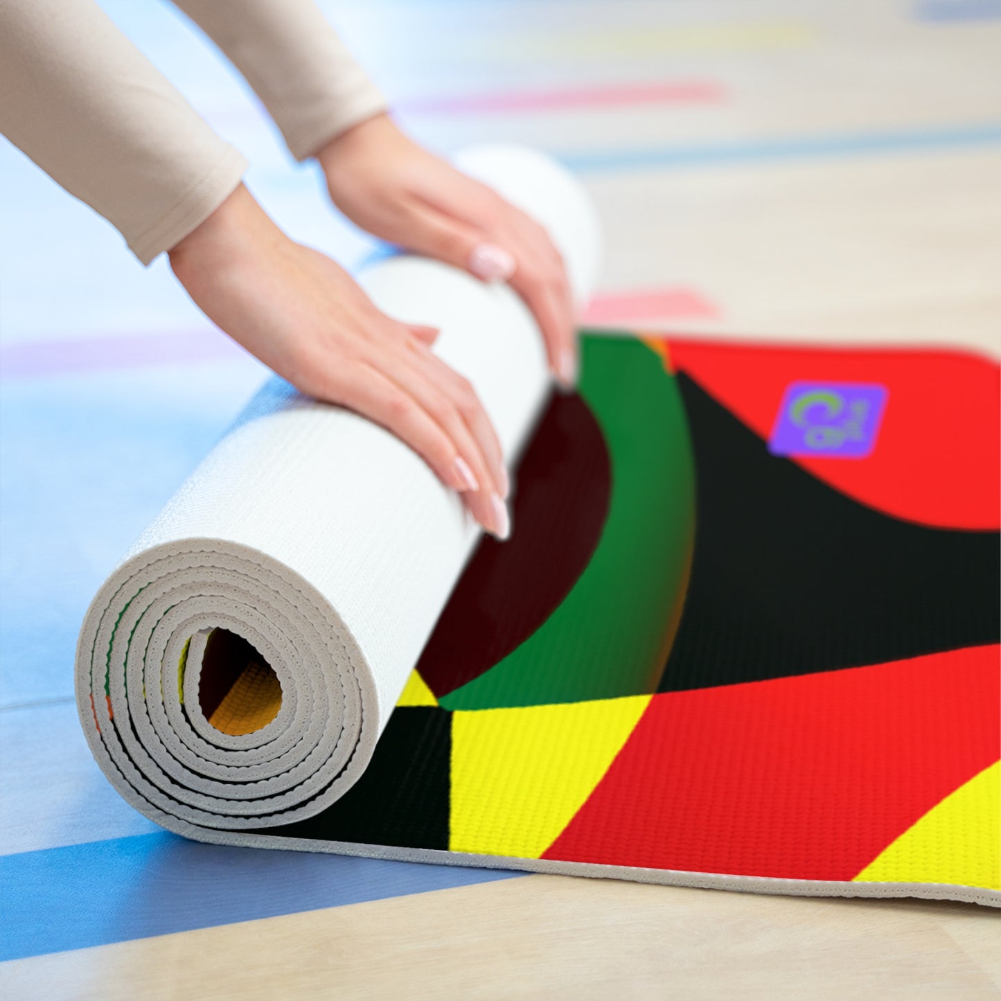 "Capturing the Momentum: A Dynamic Sport Art Piece" - Go Plus Foam Yoga Mat