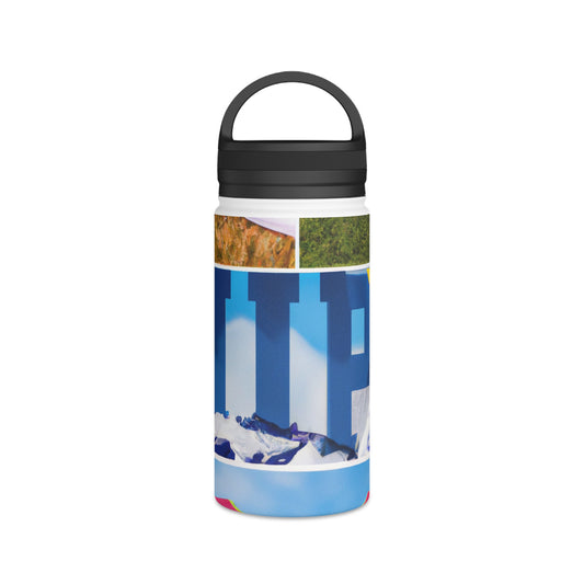 SportScape: A Creative Visualization of Your Favorite Sport - Go Plus Stainless Steel Water Bottle, Handle Lid