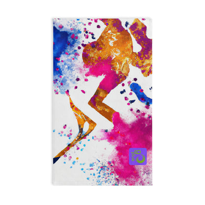 "Energized by the Action: A Sport-Inspired Artwork" - Go Plus Hand towel