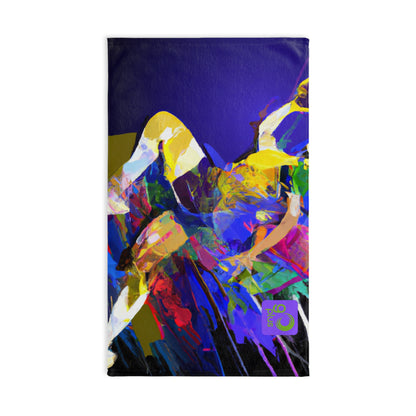 "The Athletic Rush: A Sport-Inspired Digital Painting" - Go Plus Hand towel