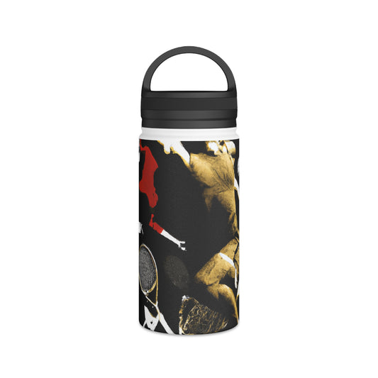 "Athletic Icons Collage: A Mantle of Greatness" - Go Plus Stainless Steel Water Bottle, Handle Lid