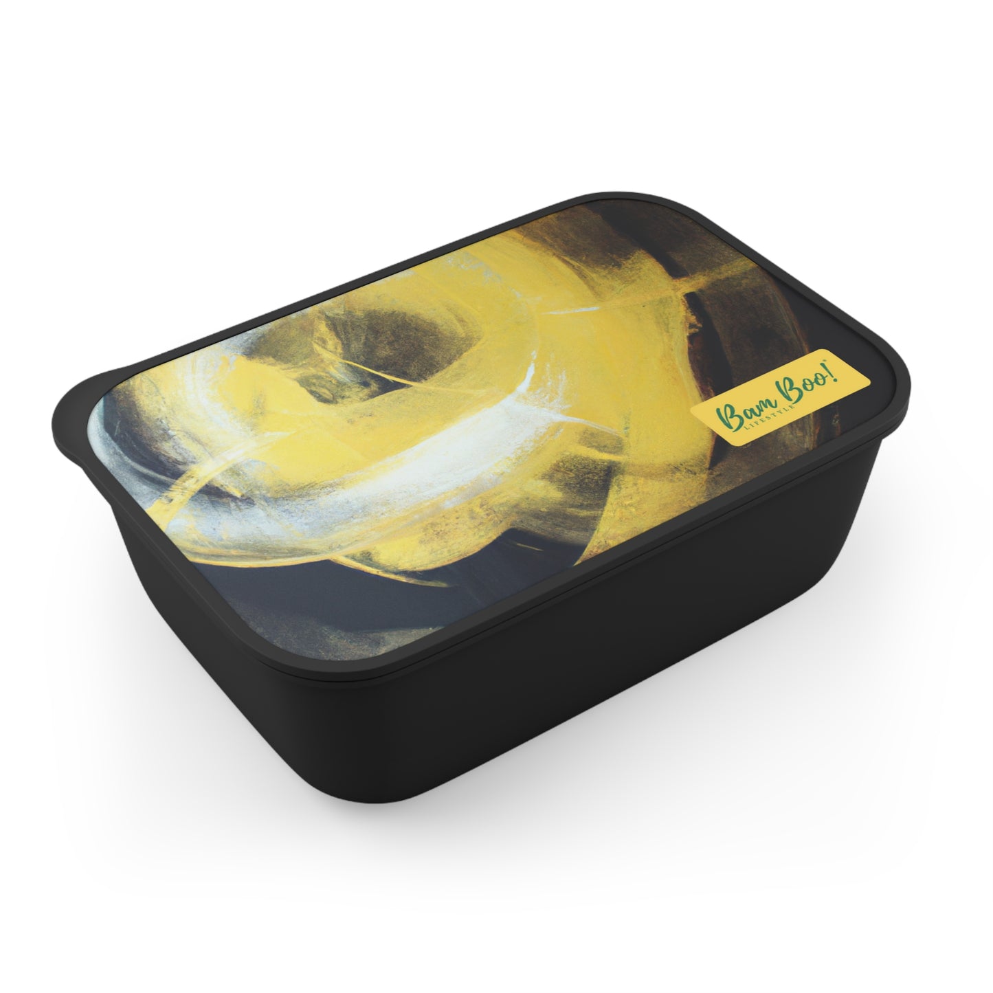 "Flowing Luminance: Painting the Beauty of Nature" - Bam Boo! Lifestyle Eco-friendly PLA Bento Box with Band and Utensils