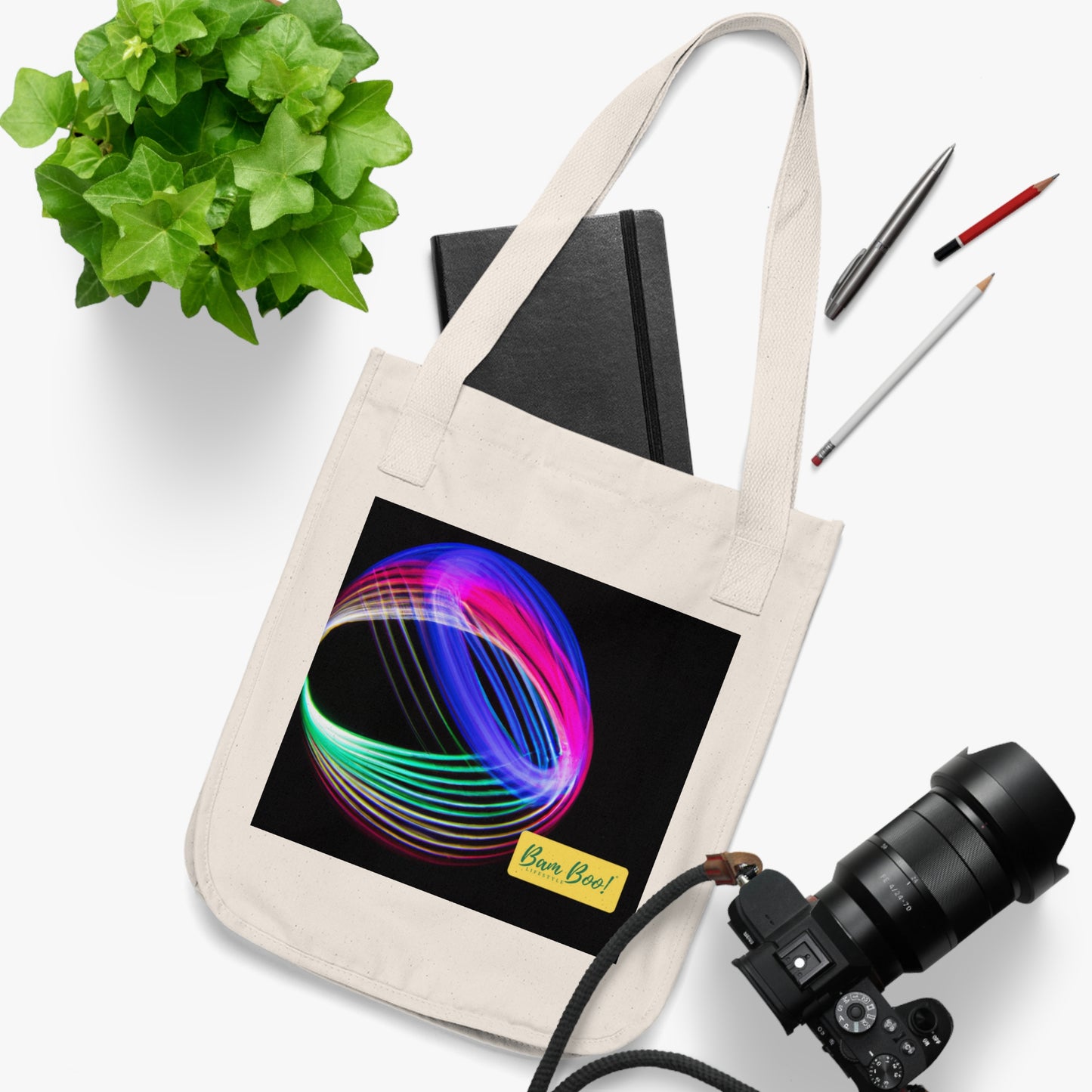 "Capturing the Ephemeral Beauty of Light" - Bam Boo! Lifestyle Eco-friendly Tote Bag